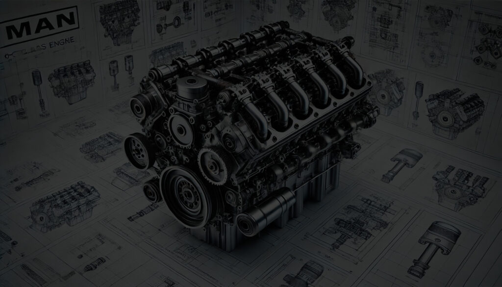 Futuristischer Motor, abstrakte Darstellung, dezentrale Energieversorgung