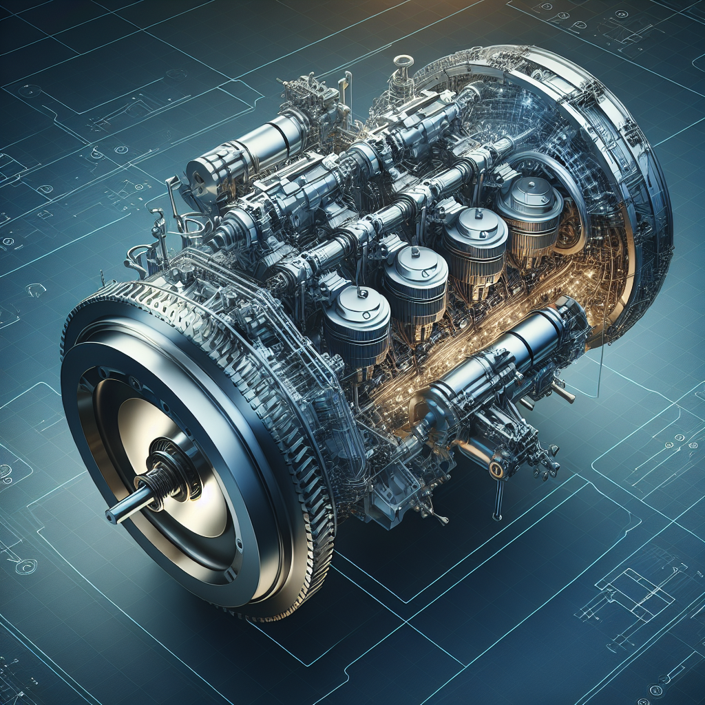 Futuristischer Motor, abstrakte Darstellung, dezentrale Energieversorgung Futuristischer Motor, abstrakte Darstellung, dezentrale Energieversorgung